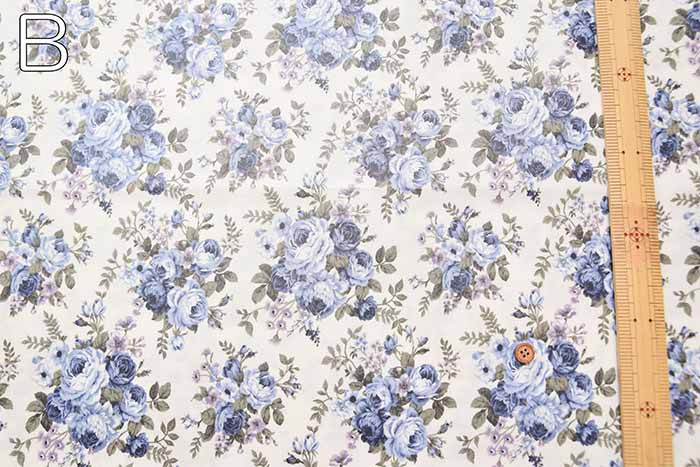 Cotton sheeting printed laminated fabric <Non-finish> Flower - nomura tailor