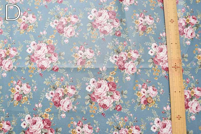 Cotton sheeting printed laminated fabric <Non-finish> Flower - nomura tailor