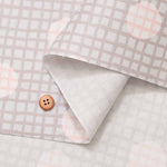 Cotton oxford printed laminated fabric <Non-finish> Check & Dot - nomura tailor