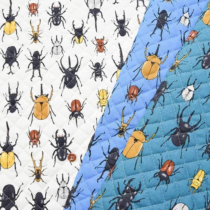 Cotton CB Poprin Cilting Fabric <All Hole> Insects - nomura tailor