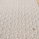 Cotton Oxford Printed Quilted Fabric -Flower (Half Needle) - nomura tailor