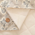 Cotton Oxford Printed Quilted Fabric -Flower (Half Needle) - nomura tailor
