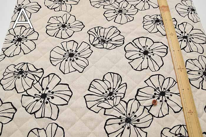 C/L canvas printed quilt fabric <half hand> nuance color flower - nomura tailor