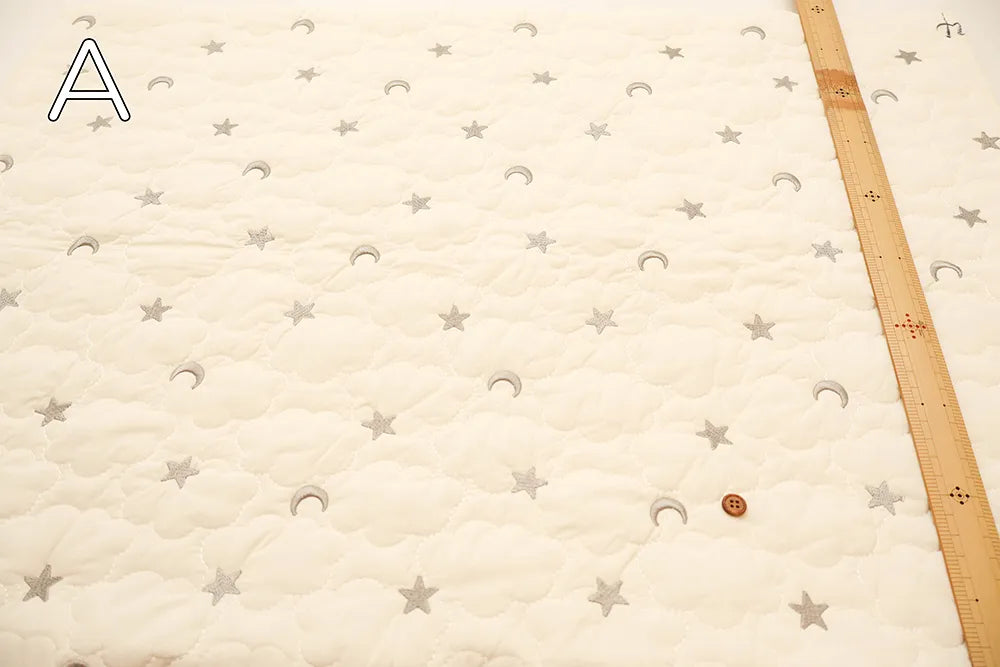 Made in China Nylon Quilted Fabric - Moon and Star Embroidery - nomura tailor