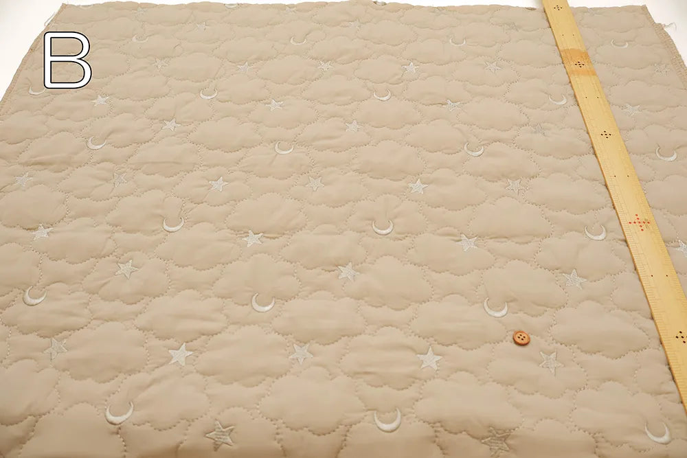 Made in China Nylon Quilted Fabric - Moon and Star Embroidery - nomura tailor