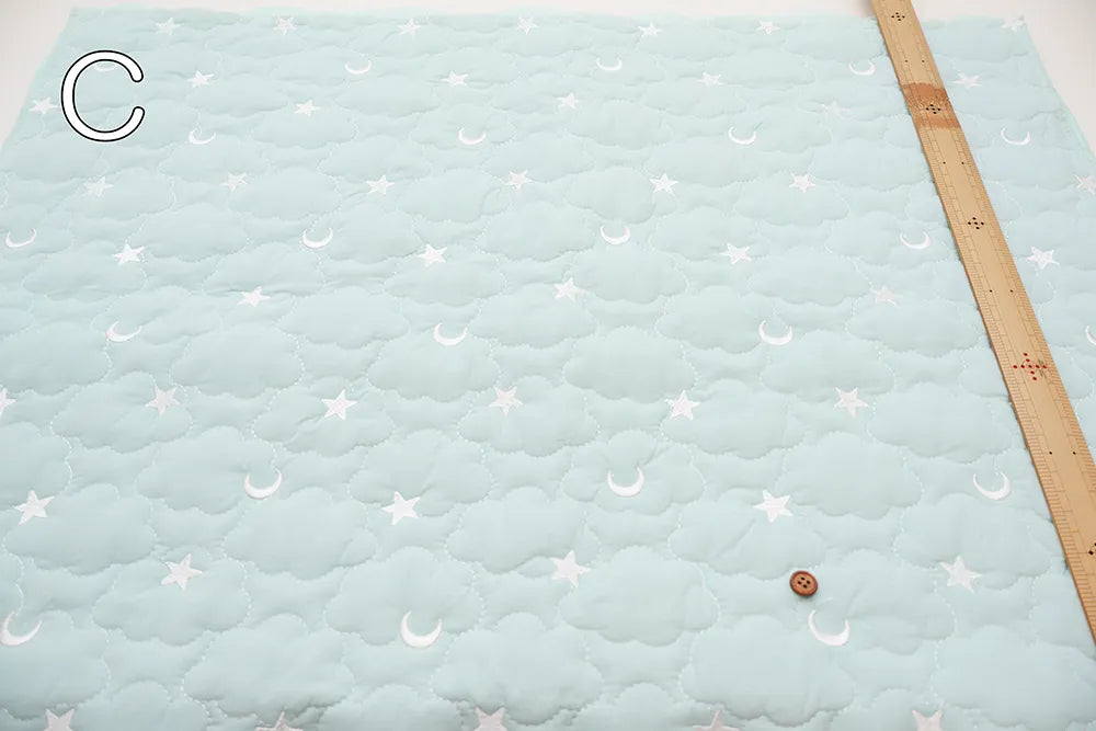 Made in China Nylon Quilted Fabric - Moon and Star Embroidery - nomura tailor