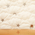 Made in China Nylon Quilted Fabric - Moon and Star Embroidery - nomura tailor