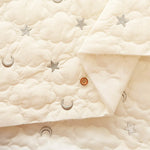 Made in China Nylon Quilted Fabric - Moon and Star Embroidery - nomura tailor