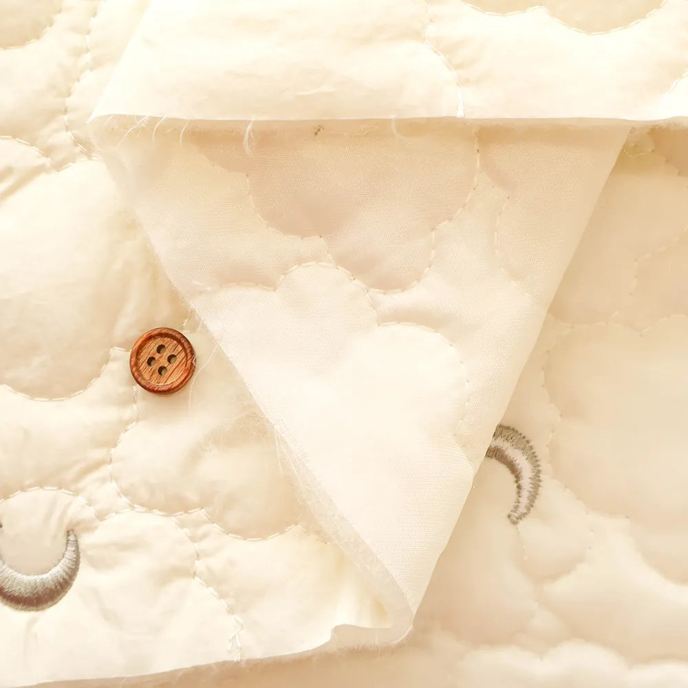 Made in China Nylon Quilted Fabric - Moon and Star Embroidery - nomura tailor