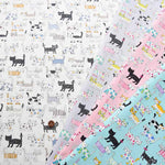 Cotton CB printed fabric Cat - nomura tailor