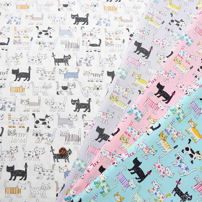 Cotton CB printed fabric Cat - nomura tailor