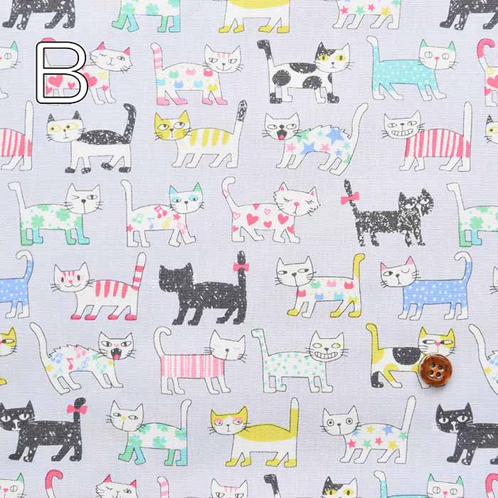 Cotton CB printed fabric Cat - nomura tailor