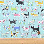 Cotton CB printed fabric Cat - nomura tailor