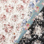 Cotton sheeting printed fabric Bouquet Romantic - nomura tailor