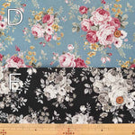 Cotton sheeting printed fabric Bouquet Romantic - nomura tailor