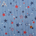 Cotton Sheeting Print Fabric Retro Denim Star - nomura tailor