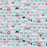 Cotton Scare Printed Fabric NyanKodowa Fuji Neko - nomura tailor