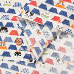 Cotton Scare Printed Fabric NyanKodowa Fuji Neko - nomura tailor