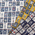 Cotton Scare Printed Fabric Nyanko Dawa Cat Mae-Kake - nomura tailor