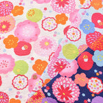 Cotton Ripple Printed Fabric Festival Kits Flower - nomura tailor