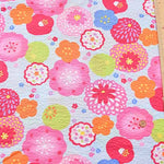 Cotton Ripple Printed Fabric Festival Kits Flower - nomura tailor