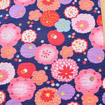 Cotton Ripple Printed Fabric Festival Kits Flower - nomura tailor