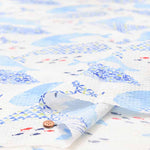 Cotton Ripple Printed Fabric Festival Cotton Ripple Printed Fabric Whale - nomura tailor