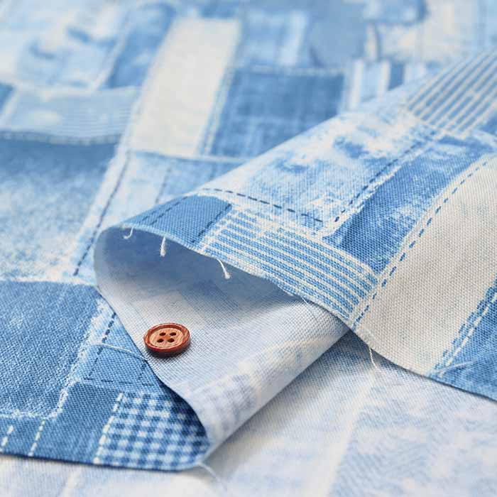 Cotton ox-printed fabric dye & BORO - nomura tailor