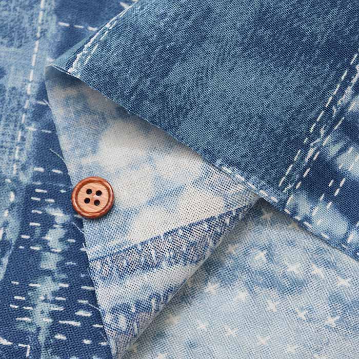 Cotton cinching print fabric Tie-dye and stitch patchwork - nomura tailor