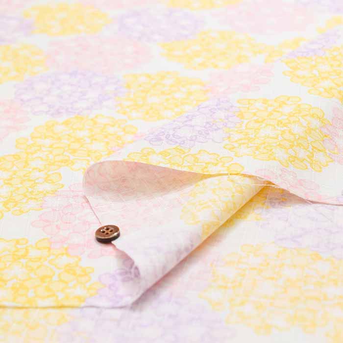 Cotton piqué dobby print fabric SAKURA - nomura tailor