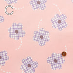 Cotton Ox Printed Fabric Flower Check - nomura tailor