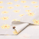 Cotton Ox Printed Fabric Flower Check - nomura tailor