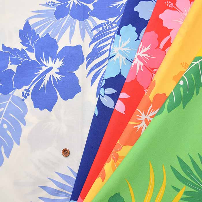 T/C print fabric Hawaiian hibiscus - nomura tailor