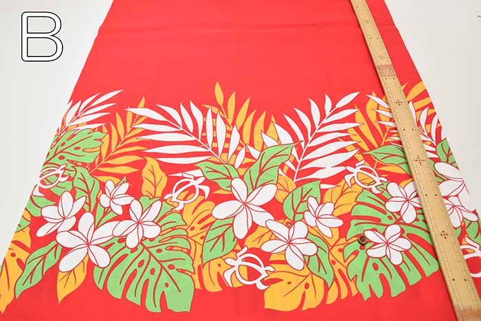 T/C print fabric Hawaiian plumeria and turtle - nomura tailor