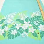 T/C print fabric Hawaiian plumeria and turtle - nomura tailor