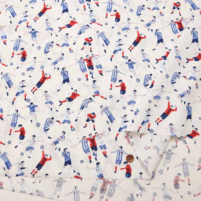 Cotton CB Printed Fabric Soccer Boys - nomura tailor