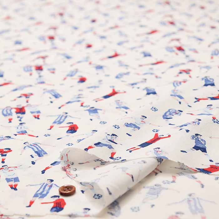 Cotton CB Printed Fabric Soccer Boys - nomura tailor