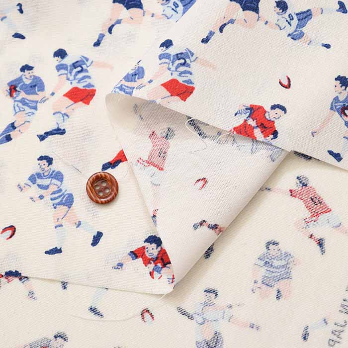 Cotton CB printed fabric Rugby boy - nomura tailor