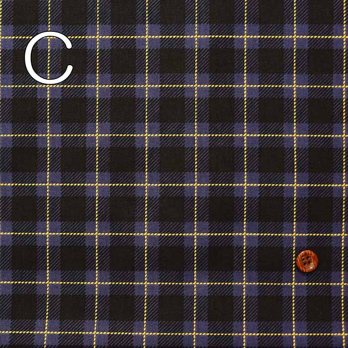 Cotton 20 Sheeting Printed Fabric Gingham Check - nomura tailor