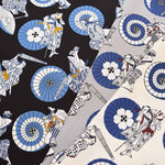 Cotton Ox Printed Fabric Bangasa and Kabuki - nomura tailor