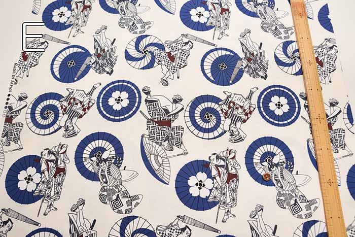 Cotton Ox Printed Fabric Bangasa and Kabuki - nomura tailor