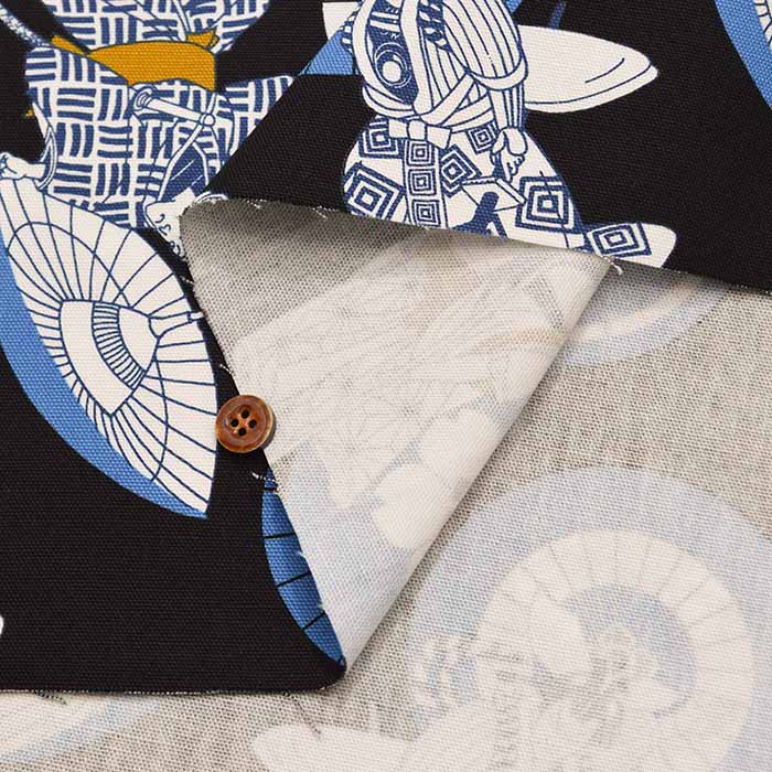 Cotton Ox Printed Fabric Bangasa and Kabuki - nomura tailor