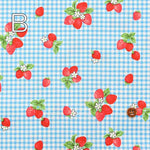 Cotton Ox Printed Fabric Strawberry Gingham - nomura tailor