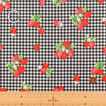 Cotton Ox Printed Fabric Strawberry Gingham - nomura tailor