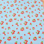 Cotton Ox Printed Fabric Strawberry Gingham - nomura tailor