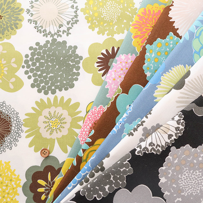 W巾Cotton Oxford Printed Fabric - Pop Drops - nomura tailor