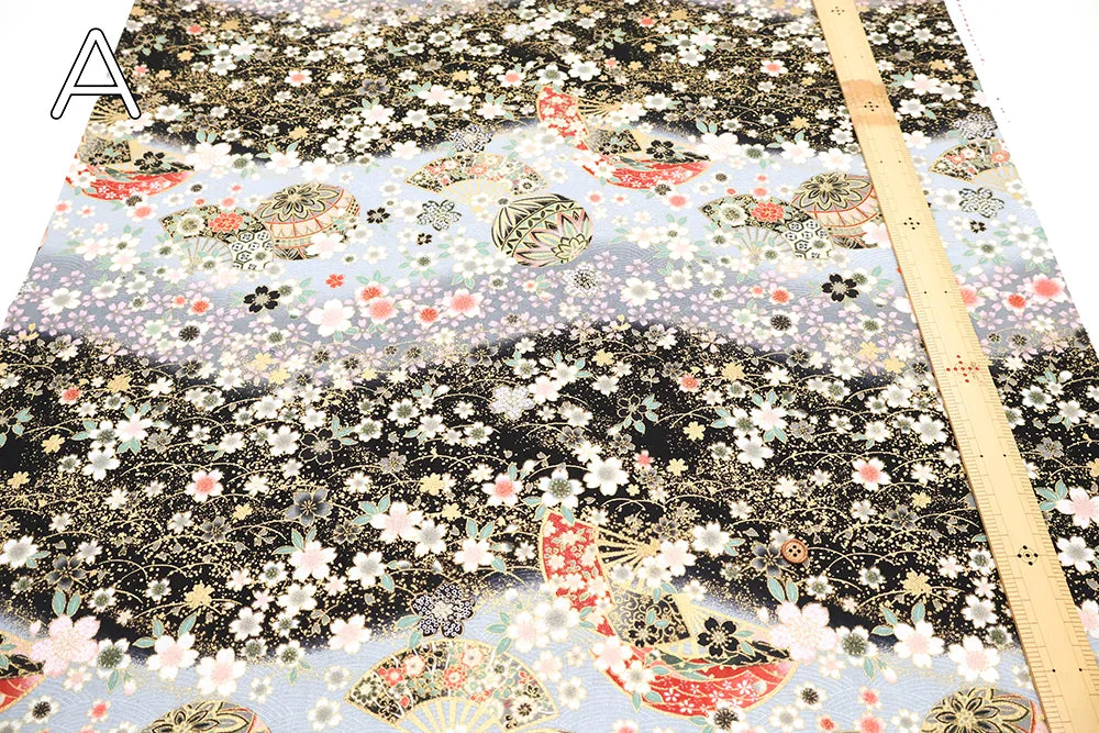 Cotton Embossed Printed Fabric - Kyosaika Series - Temari Balls - nomura tailor
