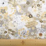 Cotton Embossed Printed Fabric - Kyosaika Series - Cherry Blossom - nomura tailor