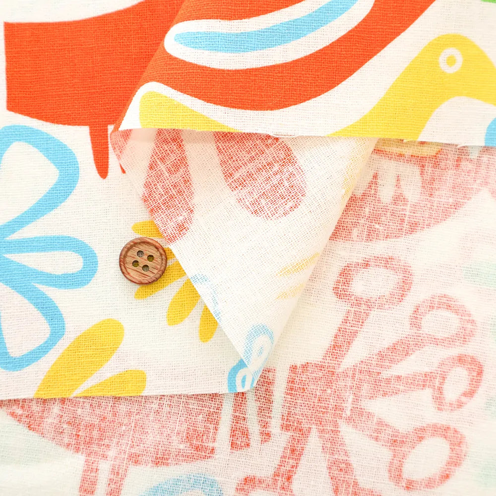 Made in Korea C/L Double-width Printed Fabric - Birds - nomura tailor