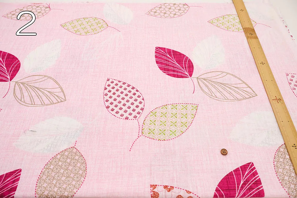 Made in Korea C/L Double-width Printed Fabric - Leaf - nomura tailor